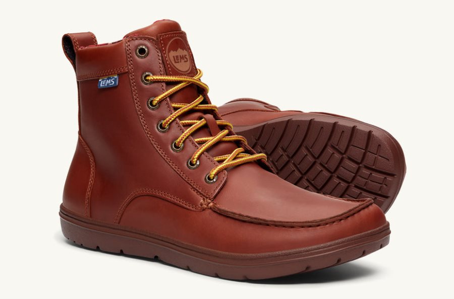 Boulder Boot Męskie Lems Skórzane Russet Polska | 5982714-EM